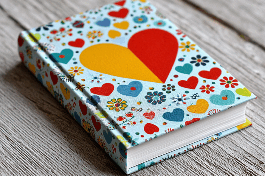 Buch mit Herzdesign